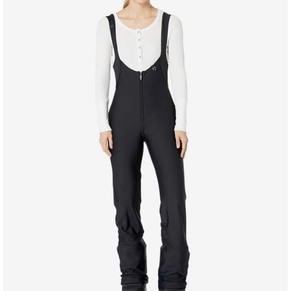 OBERMEYER Black Ski Jumpsuit Women’s Size Small Vintage Overalls Snowsuit Zip